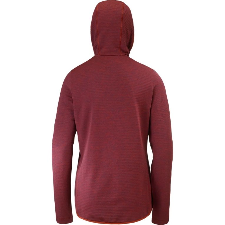 Casaco Salomon Essential Lightwarm Encapuzado Feminino Bordeaux | PT K36492